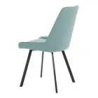 4 stoelen met zitting van microvezelstof en metalen structuur - Perzik Viadurini