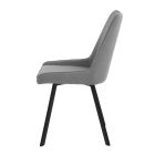 4 stoelen met zitting van microvezelstof en metalen structuur - Perzik Viadurini