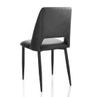 4 stoelen met metalen frame en zitting van microvezel - Hala Viadurini