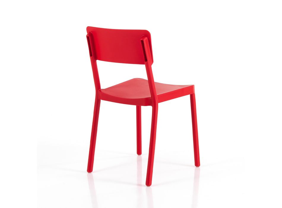 4 stapelbare stoelen voor buiten en binnen in polypropyleen - Cervina Viadurini