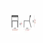 4 stapelbare metalen stoelen voor buiten gemaakt in Italië - Yolonda Viadurini