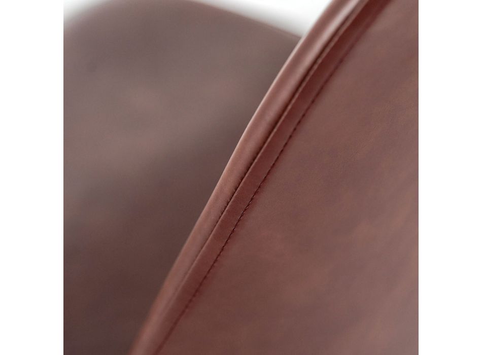 4 binnenstoelen in zacht aanvoelende kleuren en metalen poten - Hugo Viadurini