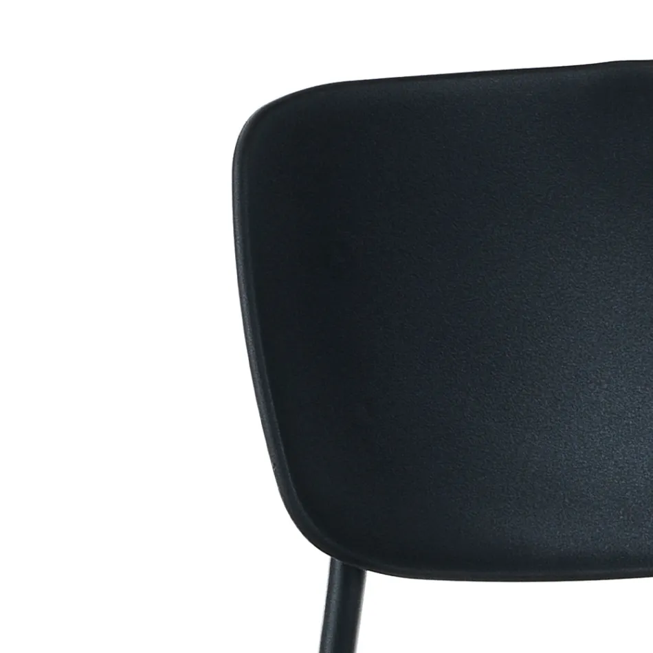 4 eetkamerstoelen in staal en polypropyleen - Aquila Viadurini