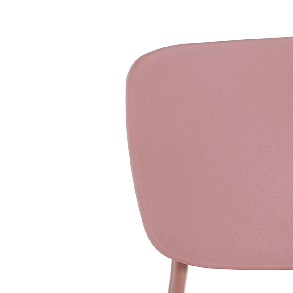 4 eetkamerstoelen in staal en polypropyleen - Aquila Viadurini