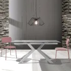 4 eetkamerstoelen in staal en polypropyleen - Aquila Viadurini