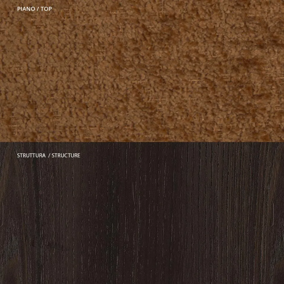 4 eetkamerstoelen van massief essenhout en stof Made in Italy - Sulu Viadurini