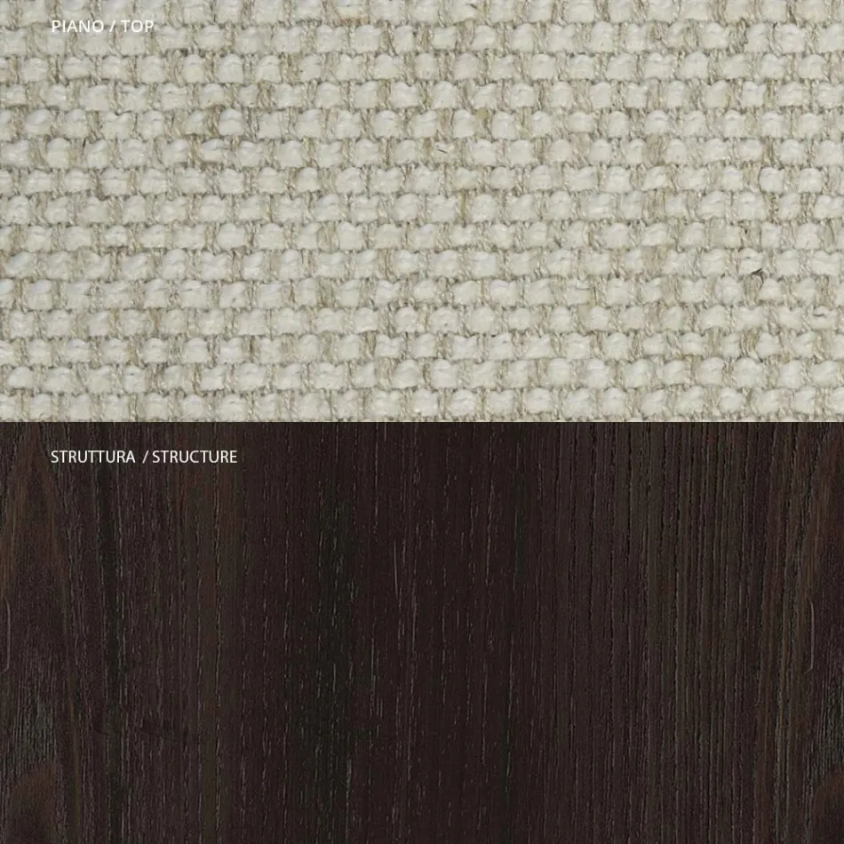 4 eetkamerstoelen van massief essenhout en stof Made in Italy - Sulu Viadurini