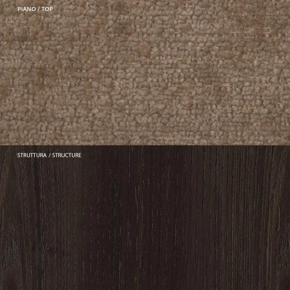 4 eetkamerstoelen van massief essenhout en stof Made in Italy - Sulu Viadurini