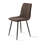 4 woonkamerstoelen met gestoffeerde zittingen in verschillende kleuren - Impeto Viadurini