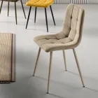 4 woonkamerstoelen met stoffen zittingen in verschillende kleuren - Huidig Viadurini