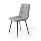 4 woonkamerstoelen met stoffen zittingen in verschillende kleuren - Huidig Viadurini