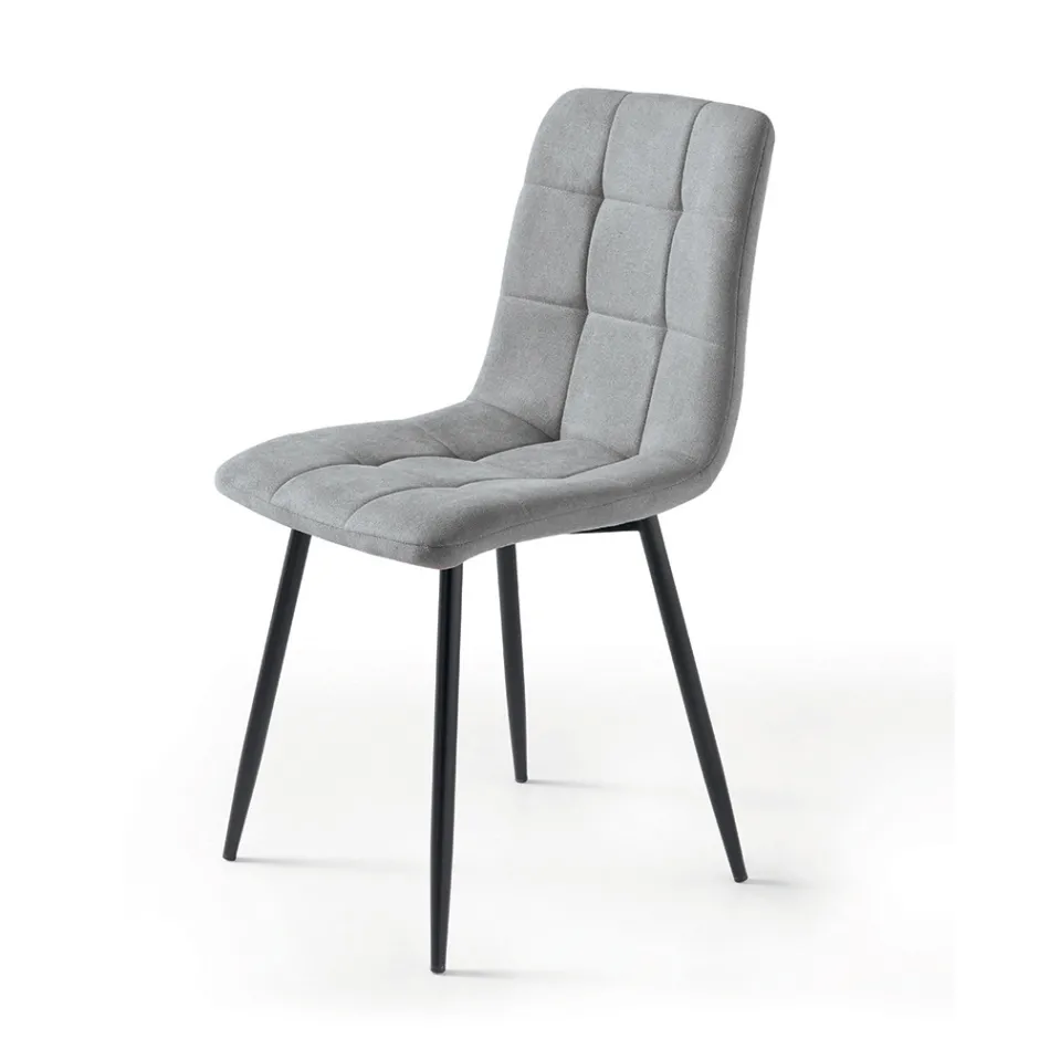 4 woonkamerstoelen met stoffen zittingen in verschillende kleuren - Huidig Viadurini