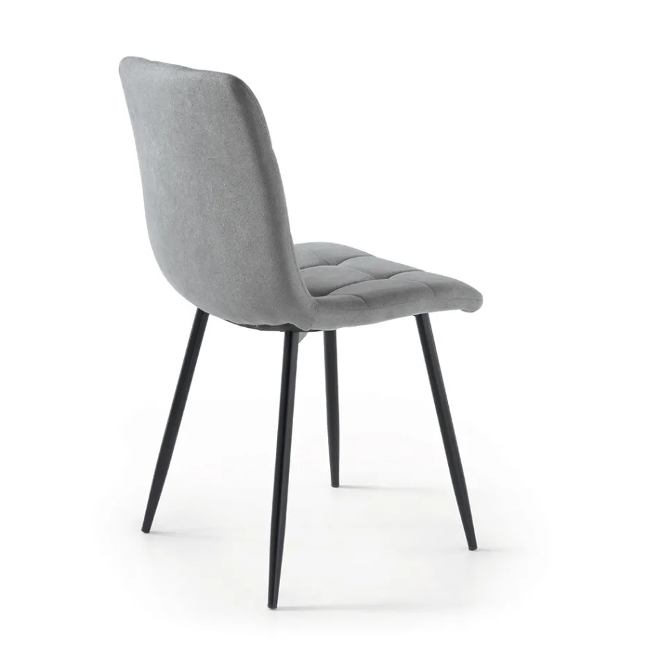 4 woonkamerstoelen met stoffen zittingen in verschillende kleuren - Huidig Viadurini