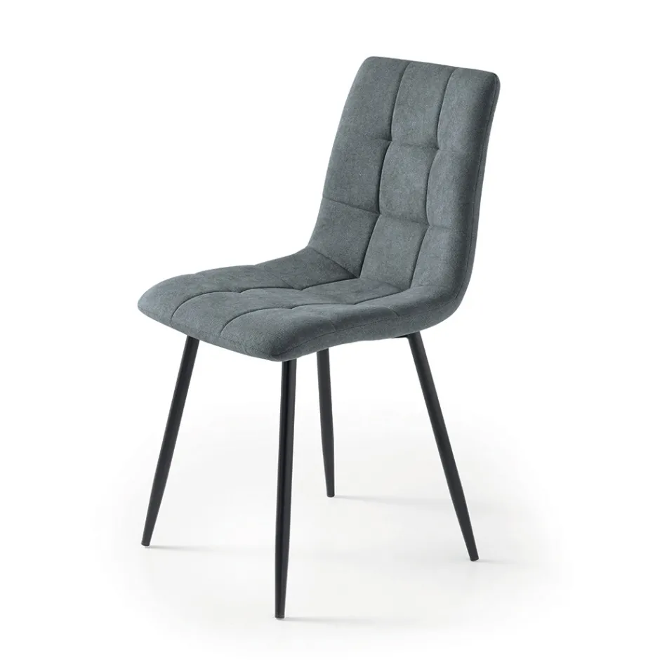 4 woonkamerstoelen met stoffen zittingen in verschillende kleuren - Huidig Viadurini