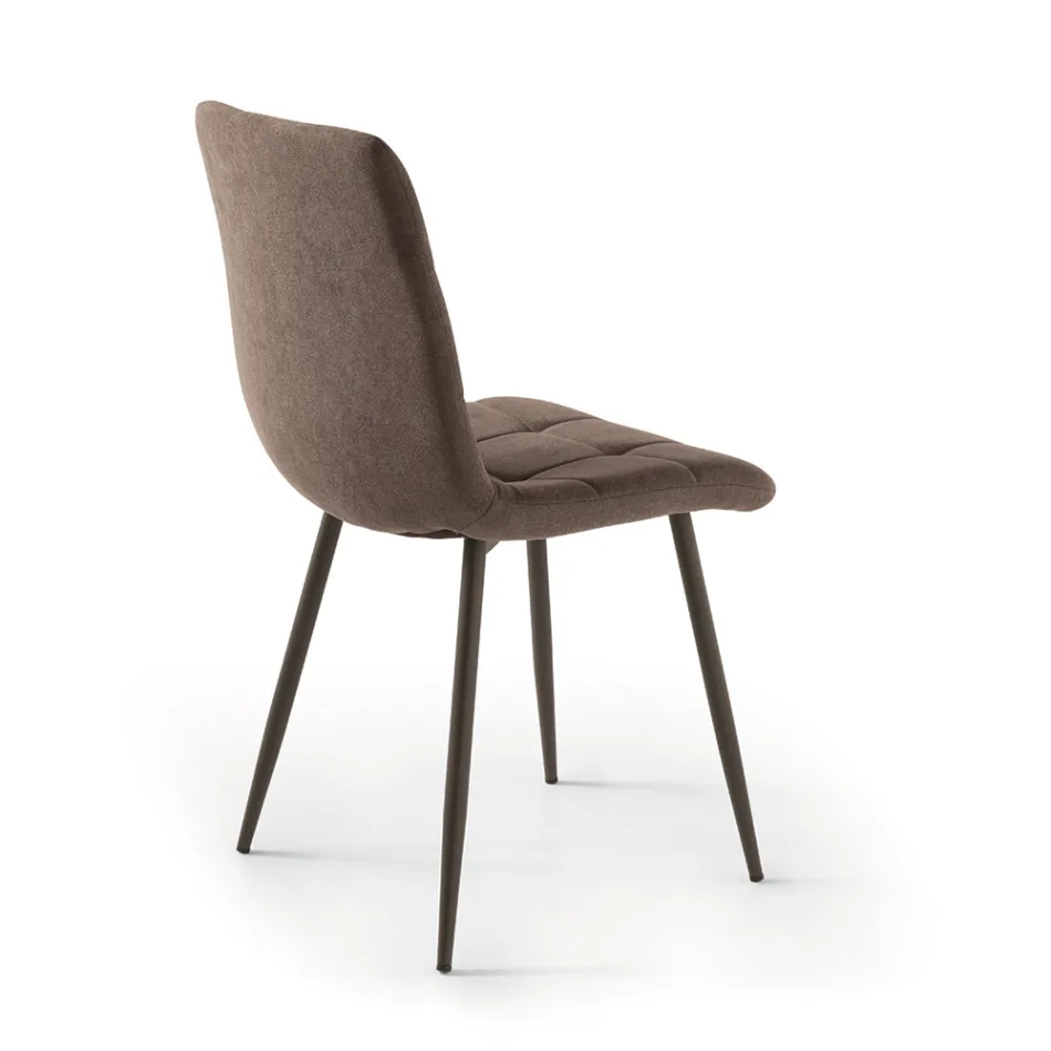 4 woonkamerstoelen met stoffen zittingen in verschillende kleuren - Huidig Viadurini