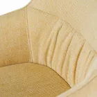 4 woonkamerstoelen met stoffen zitting en metalen structuur en poten - grenen Viadurini