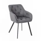 4 woonkamerstoelen met stoffen zitting en metalen structuur - Fruit Viadurini