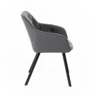 4 woonkamerstoelen met stoffen zitting en metalen structuur - Fruit Viadurini