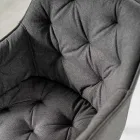 4 woonkamerstoelen met stoffen zitting en metalen structuur - Fruit Viadurini