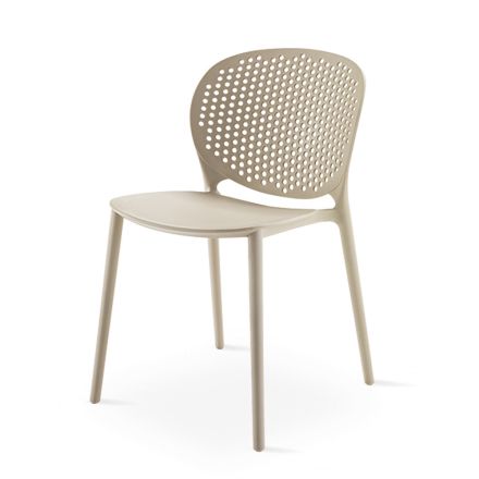 4 modern gekleurde design stapelbare stoelen in polypropyleen - Pocahontas Viadurini