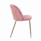 4 design stoelen bekleed met fluweel met stalen structuur Homemotion - Dania Viadurini