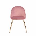 4 design stoelen bekleed met fluweel met stalen structuur Homemotion - Dania Viadurini