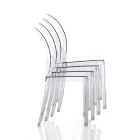 4 stapelbare buiten- en binnenstoelen van polycarbonaat - paard Viadurini