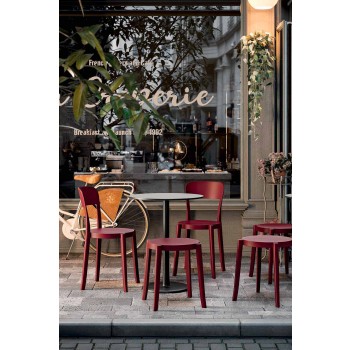 4 stapelbare polypropyleen stoelen voor buiten, gemaakt in Italië Design - Alexus