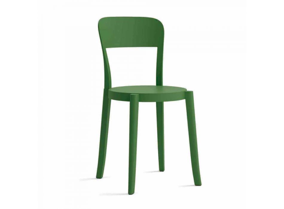 4 stapelbare polypropyleen stoelen voor buiten, gemaakt in Italië Design - Alexus