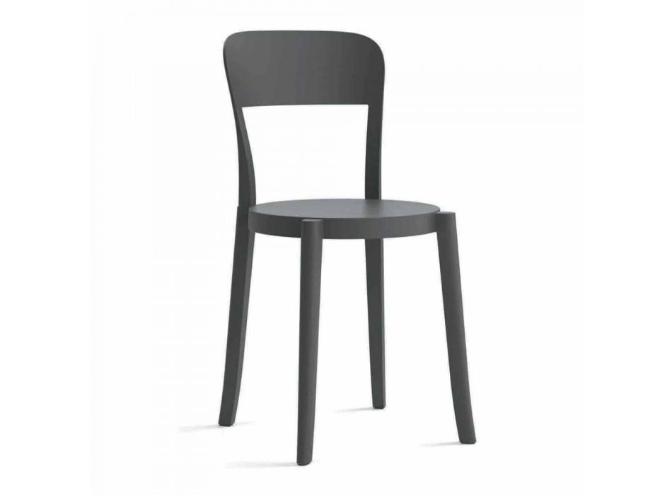 4 stapelbare polypropyleen stoelen voor buiten, gemaakt in Italië Design - Alexus Viadurini