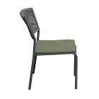 4 stapelbare tuinstoelen van aluminium en touw - Lunaris Viadurini