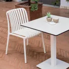 4 stapelbare tuinstoelen van polypropyleen en glasvezel - Orelia Viadurini
