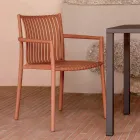 4 stapelbare tuinstoelen van uv-bestendig polypropyleen - Ondara Viadurini