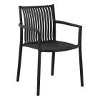 4 stapelbare tuinstoelen van uv-bestendig polypropyleen - Ondara Viadurini