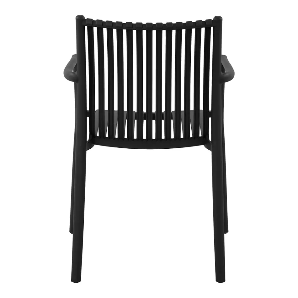 4 stapelbare tuinstoelen van uv-bestendig polypropyleen - Ondara Viadurini