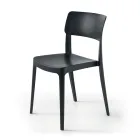 4 stapelbare woonkamerstoelen van polypropyleen in verschillende kleuren - Slancio Viadurini