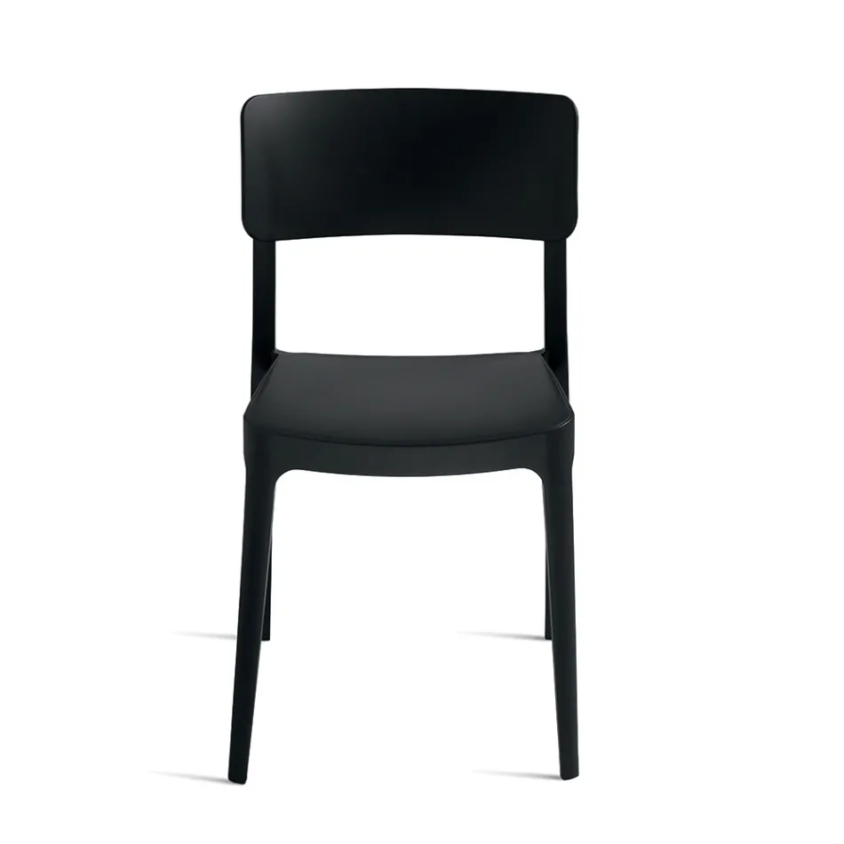 4 stapelbare woonkamerstoelen van polypropyleen in verschillende kleuren - Slancio Viadurini