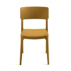 4 stapelbare woonkamerstoelen van polypropyleen in verschillende kleuren - Slancio Viadurini