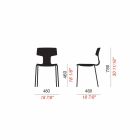 4 stapelbare stoelen in metaal en polypropyleen Made in Italy - Clarinda Viadurini