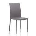 4 metalen stoelen volledig bedekt met kunstleer - Rania