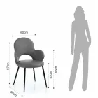 4 stoelen van synthetisch leer in verschillende afwerkingen - Amarant Viadurini