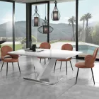 4 stoelen van synthetisch leer in verschillende afwerkingen - Amarant Viadurini