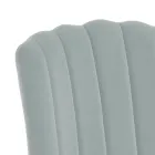 4 stoelen in microvezelstof met grijs fluweeleffect - Abrikoos Viadurini