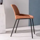 4 stoffen stoelen, structuur van polypropyleen en metalen poten - Patchulli Viadurini