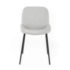 4 stoffen stoelen, structuur van polypropyleen en metalen poten - Patchulli Viadurini