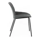 4 stoffen stoelen, structuur van polypropyleen en metalen poten - Patchulli Viadurini