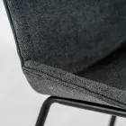 4 stoffen stoelen, structuur van polypropyleen en metalen poten - Patchulli Viadurini