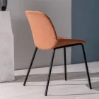 4 stoffen stoelen, structuur van polypropyleen en metalen poten - Patchulli Viadurini