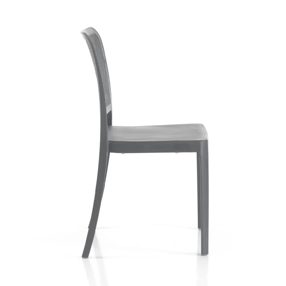 4 stapelbare binnen- en buitenstoelen van polypropyleen - Pauw Viadurini