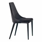 4 moderne stalen stoelen met gestoffeerde fluwelen zitting Made in Italy - Nirvana Viadurini
